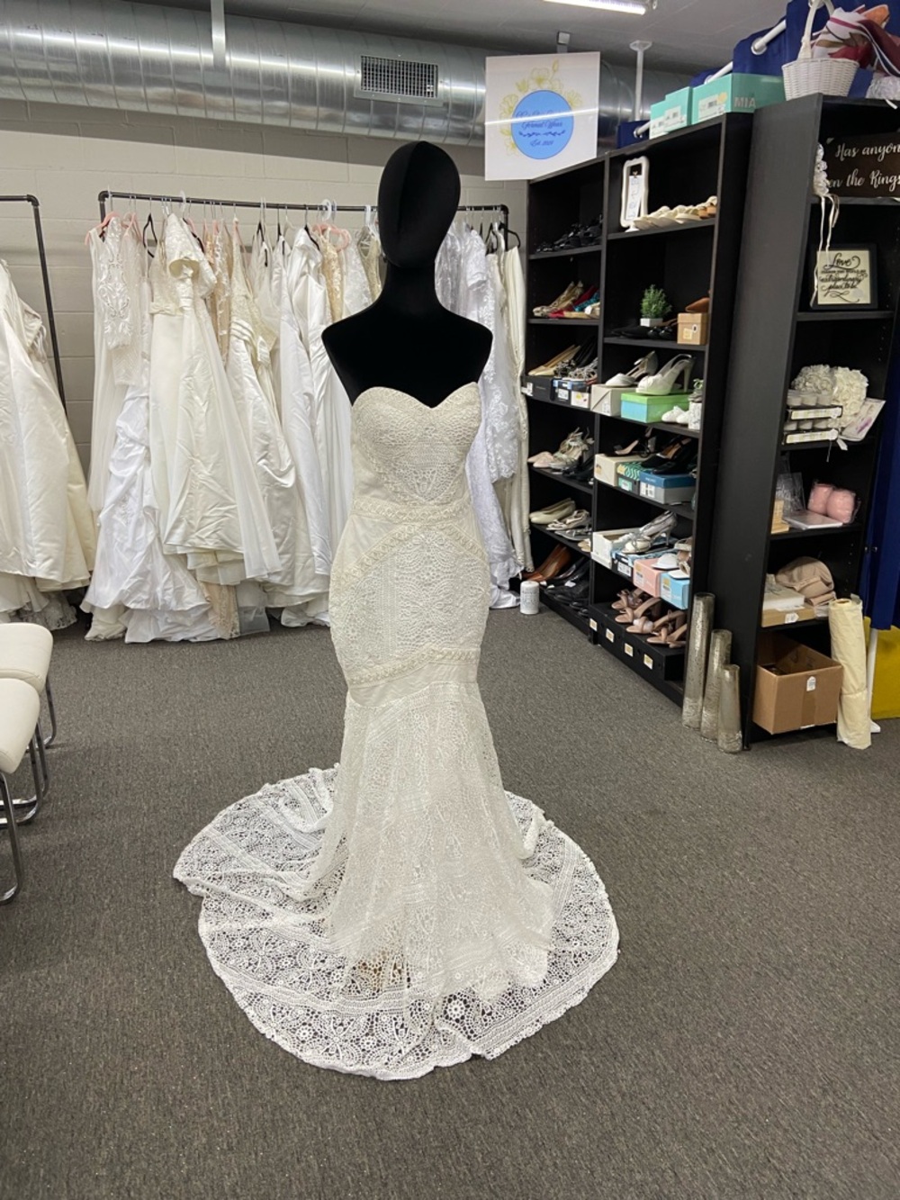 Source Unknown Lace Mermaid Wedding Dress